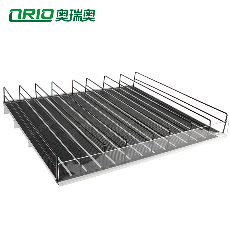 Refrigerator Flex Gravity Feed Shelf  Roller  Rock N Roller Shelves Freezer Shelf Pusher System For Supermarket