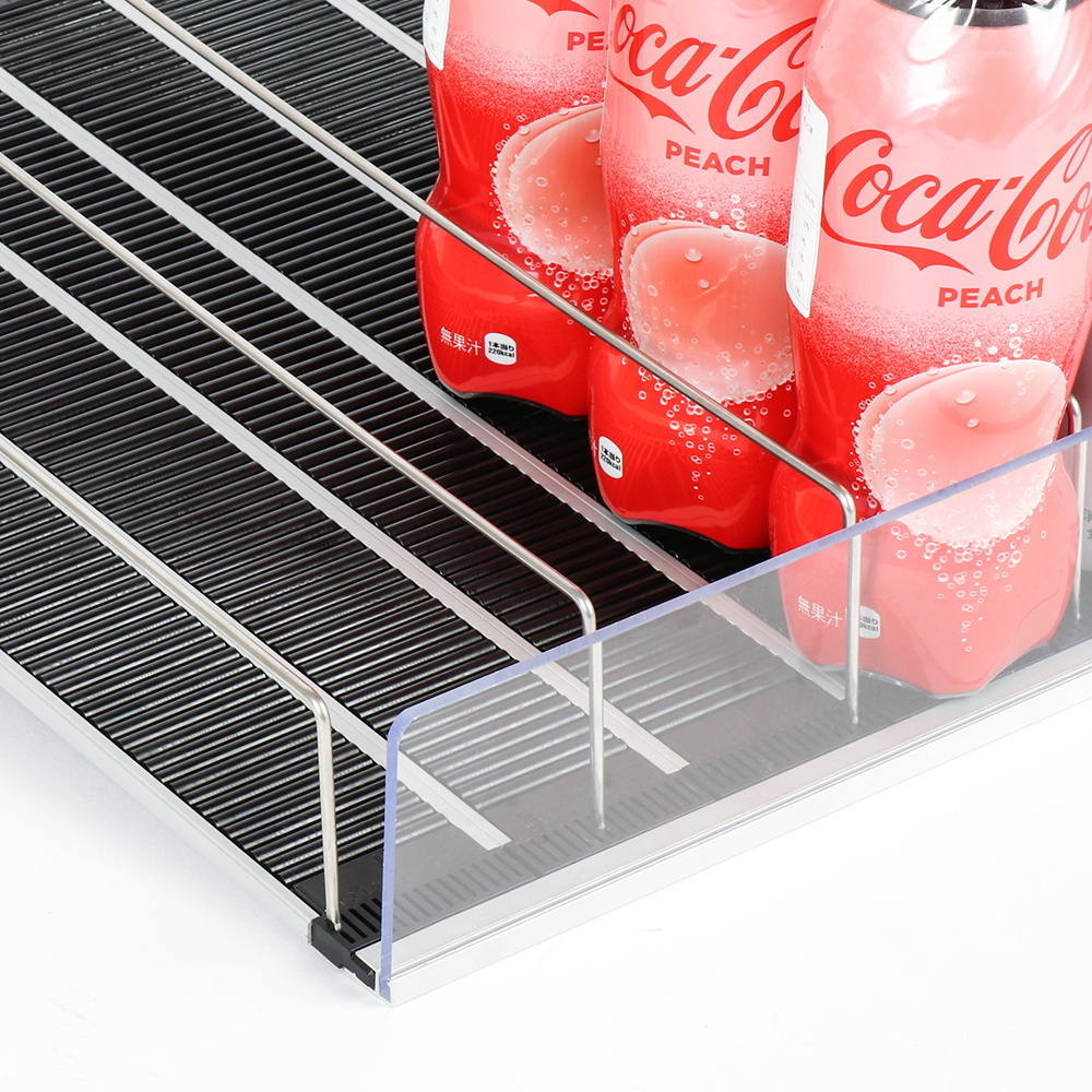 Excellent Quality Smart Shelf Bottle Organizer Gravity Feed Roller Shelf Pusher System for supermarket display racks