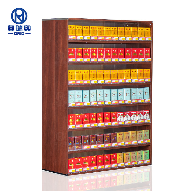 Custom Different Size Tobacco Shelves with Pusher Cigarette Display Racks for Convenience Store