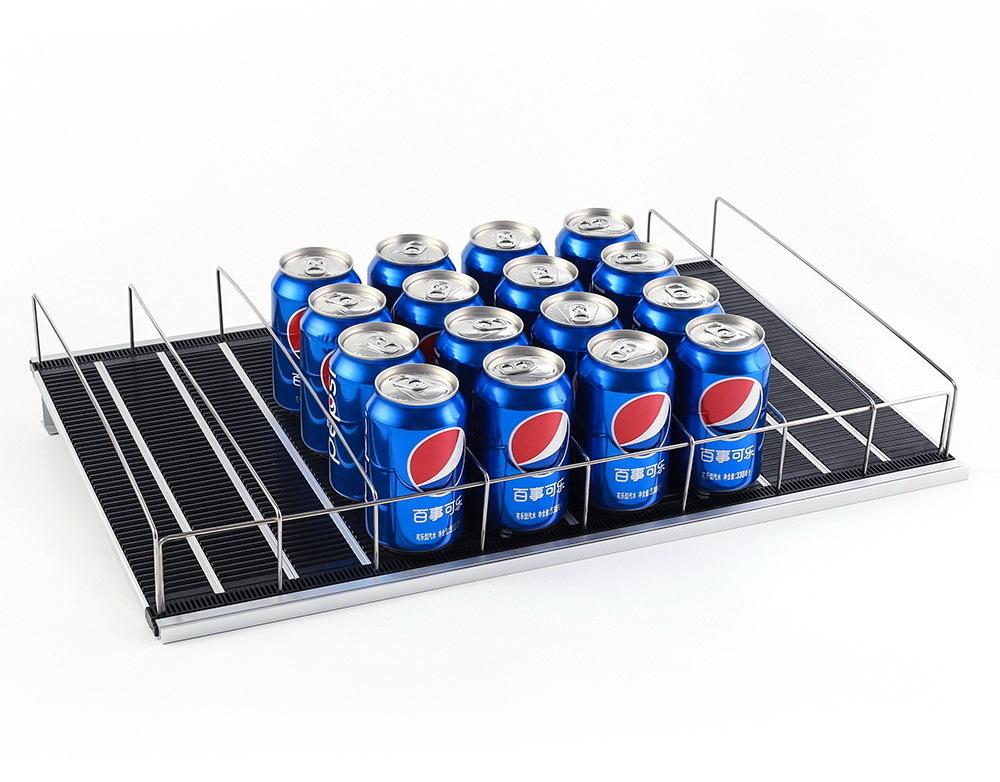 Roller Shelf Hot Sale Seven-Eleven Smart shelf  Flexible Gravity Roller Track Drink Pusher Beverage Cooler Roller Shelf