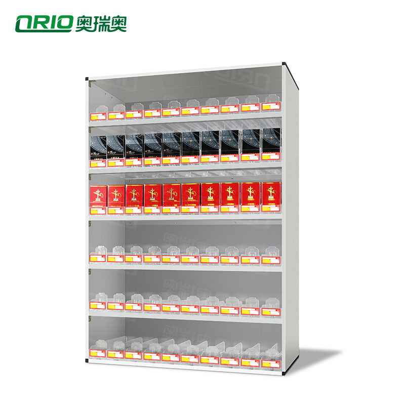 New design Tobacco Shelf desktop metal supermarket  tobacco cigarette display cabinet Shelf Pusher Cigarette Display rack