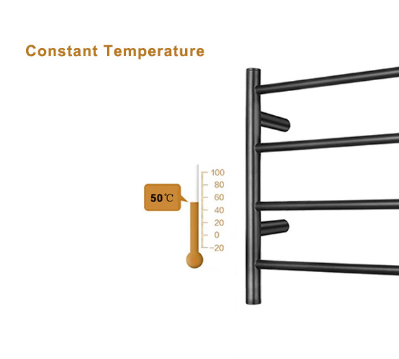 Wholesale modern black electric heated warmer towel rack