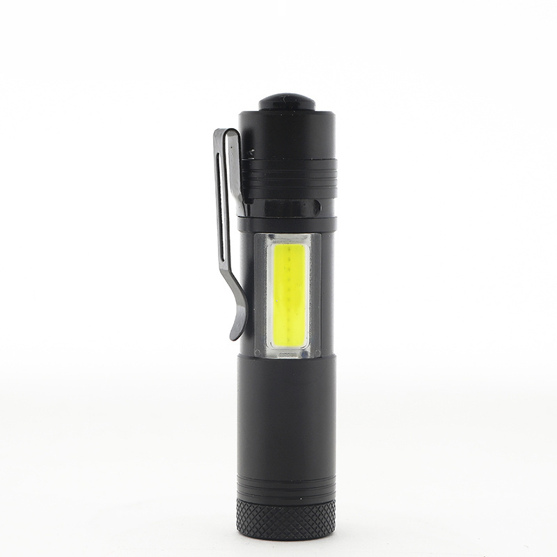 RTS Mini flashlight New Camping Items Purse Light Cob Small Light Pocket Light Led Mini 4 Modes Flashlight