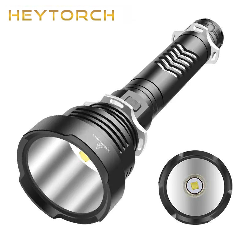 Heytorch Custom Xhp90 Rechargeable Heavy Duty Torch Light Led Flashlight Long Range Powerful Torch Light Long Range