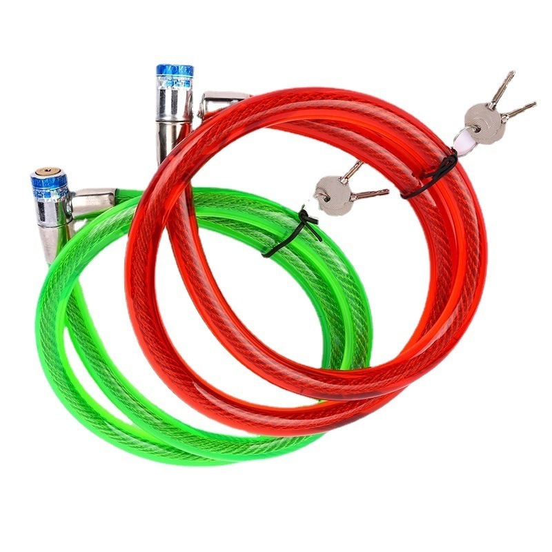 Hot Sale Motorcycle Electric Vehicle Lock Security Bicycle Lock Chain Anti-Theft Safety Bicycle Steel Cable Wire Lock