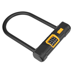 Bicycle U Lock Security Cycling Lock Motorcycle Electric Bike 4-Digit Combination Anti-theft Password U-shaped Lock