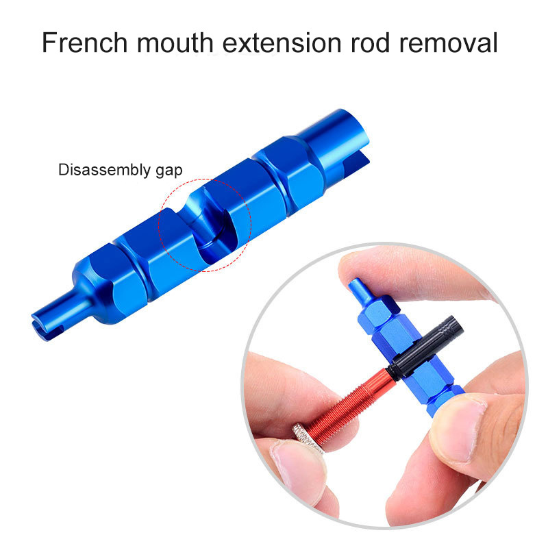 RTS Durable Bicycle Multi-Purpose Valve Tool Tyre Nozzle Extension Rod Removal Wrench Bicycle Chain Repair Tool