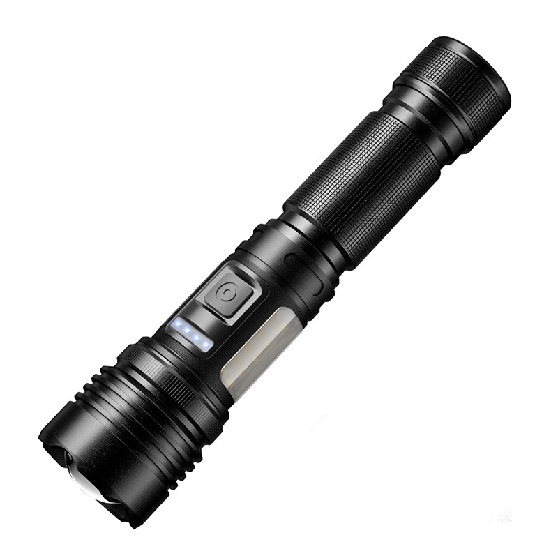 RTS Aluminum Alloy Telescopic Flashlight with magnet Type-C Frameless White Remote Strong Light 7 modes Flashlight