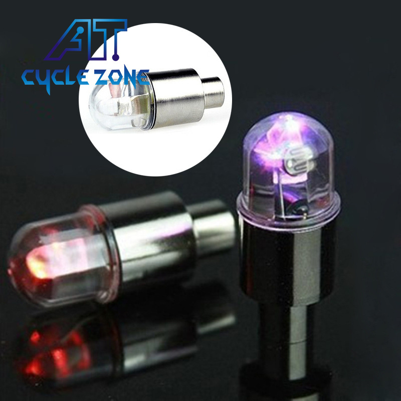 RTS Cycling Accessories Mini Bicycle Lights Wheel Tire Valve's Caps Bike Lamps LED bicycle wheel light