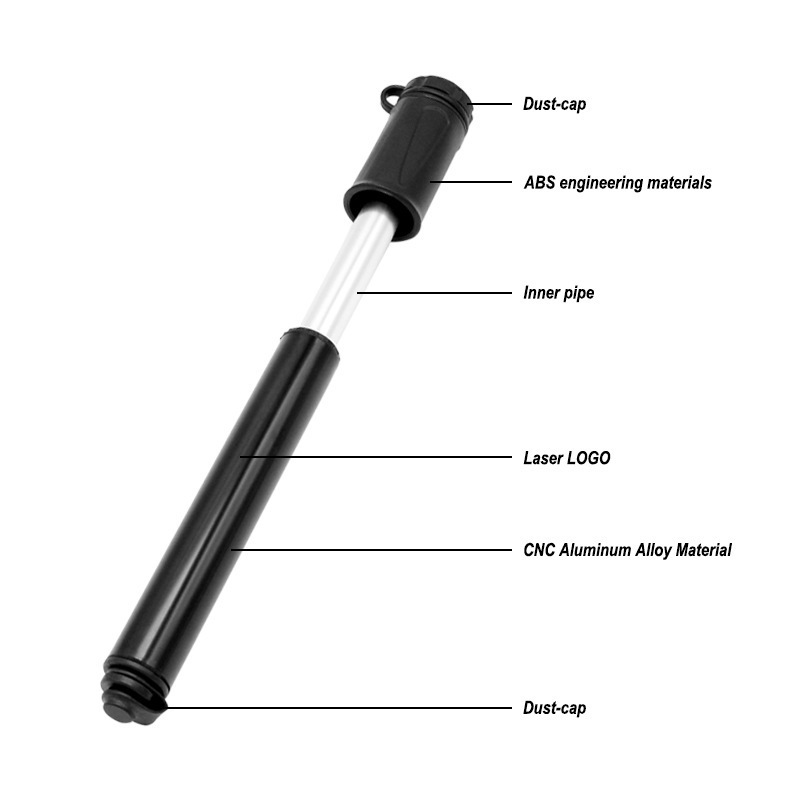 Bike Cycling Pump With Pressure Gauge 100 Psi Hand Cycle Pump Mountain Bike Ball Road Tire Mini Bicycle Hand Pump