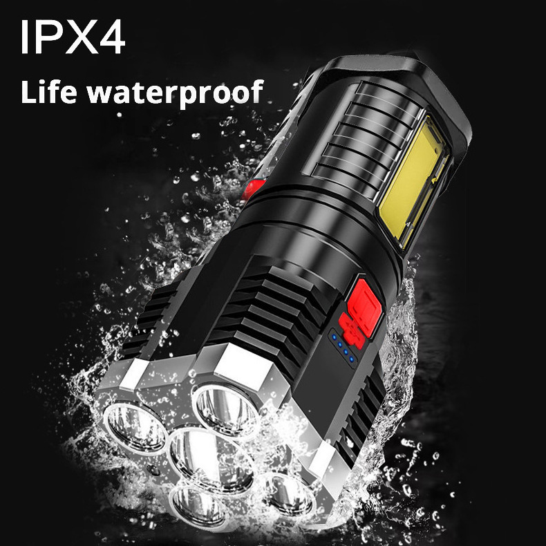 Multifunctional Powerful Light Waterproof Torches Portable Outdoor Camping LED USB Rechargeable Flashlights