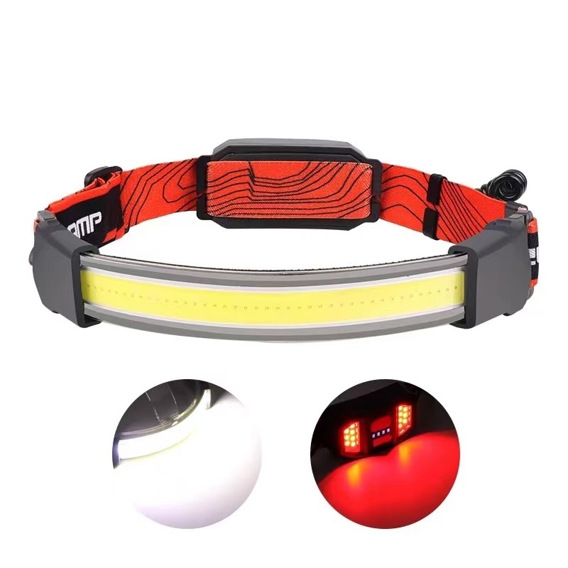 AT Super bright led headlamp with white red light 3 modes usb rechargeable flashlight for head lamp for camping fishing hiking