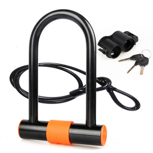 RTS High quality cycling locks BSCI and ISO Certification PVC ABS bicycle lock with bracket bicycle bike u lock