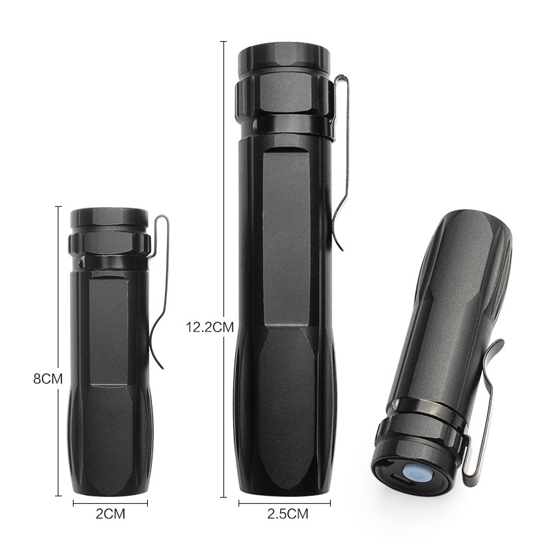 RTS Strong LED mini flashlight waterproof USB charging strong light multi-function outdoor portable torch light