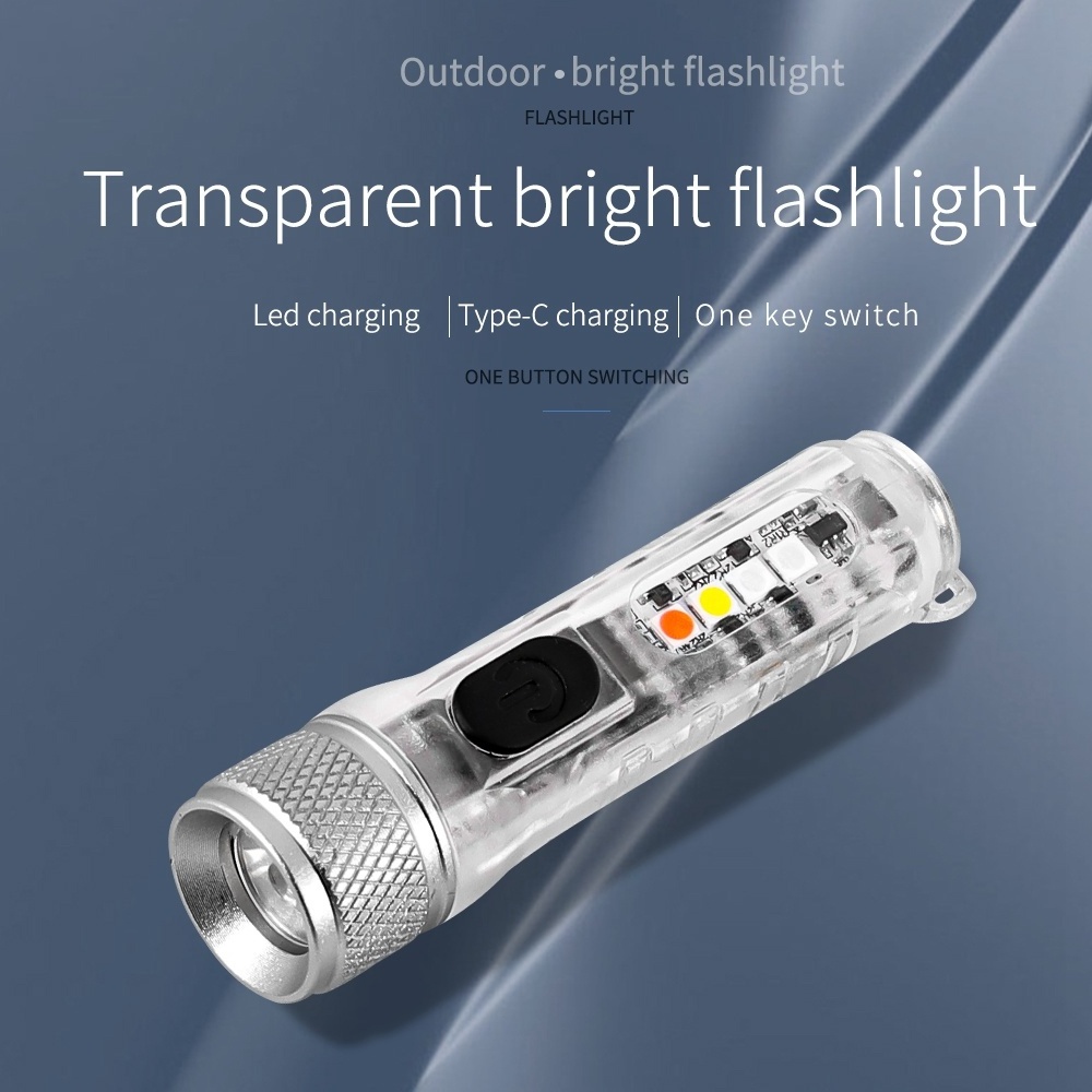 RTS Waterproof Magnetic Mini led Flashlight Multi-function Keychain Torch USB Rechargeable pocket Tiny long-range flashlight