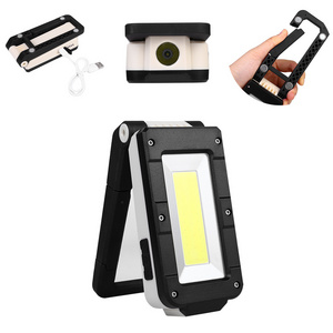 Hot Sale Handy Folding Auto Inspection Usb Rechargeable Magnetic Cob lamp multi-functional outdoor inspection  Led Working Light