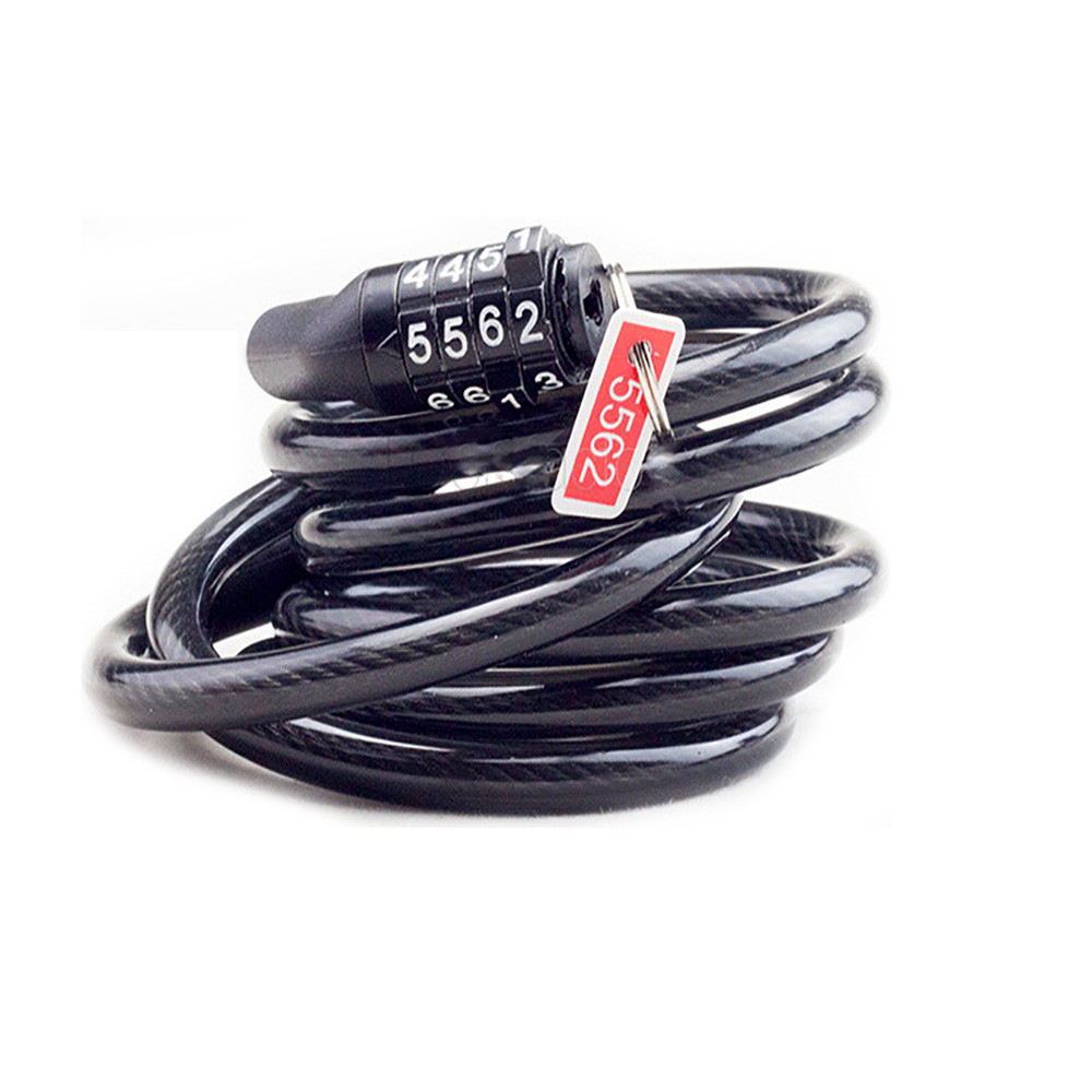 Popular Mountain Bike MTB Four-digit combination lock Anti-Theft Digital Combination Bike Cable Lock Bicycle Lock