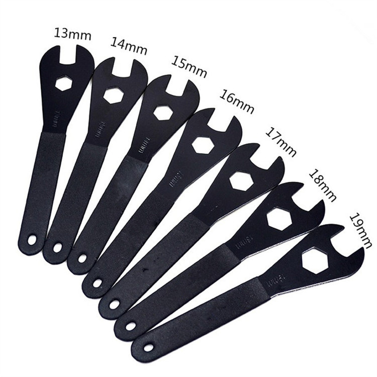 Carbon Steel Bike Head Hub Cone Spanner Bike Pedal Headset Hub Repair Wrench Durable Spanner Bicycle Repair Tool Accessories