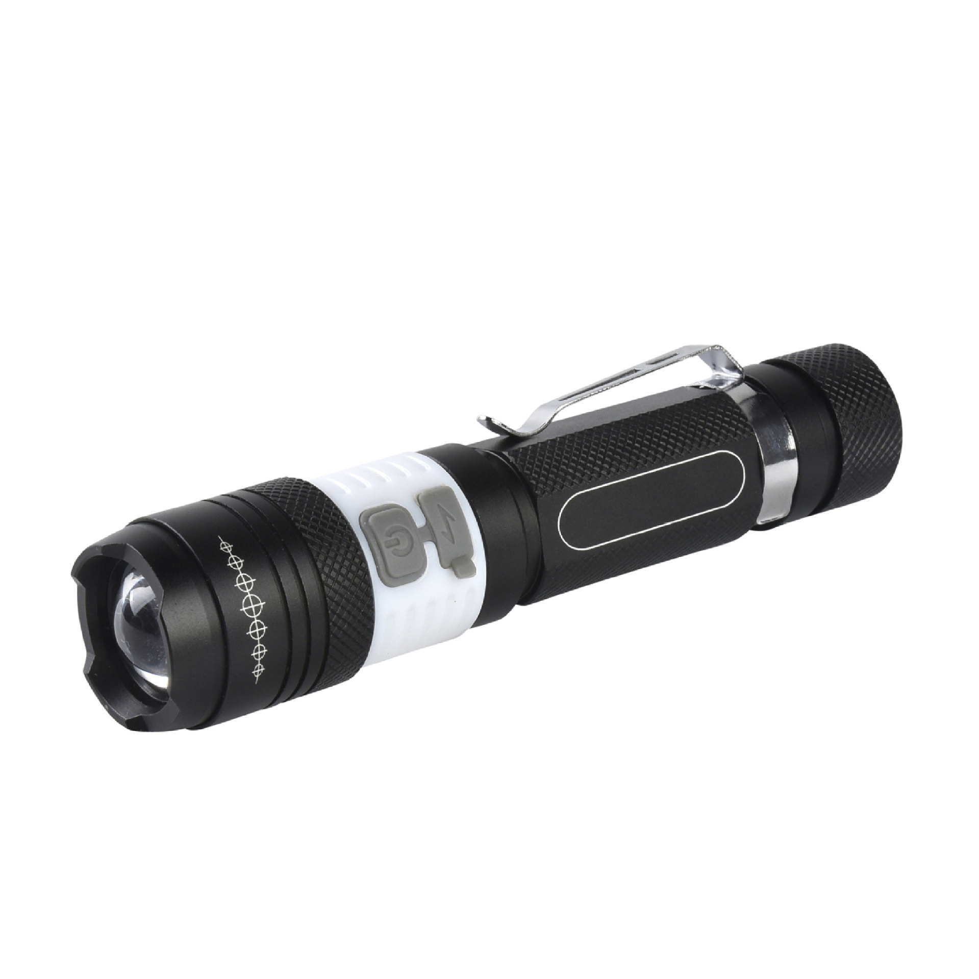 RTS Rotating zoom T6 strong multi-function flashlight Qimai New Style Rechargeable High Power Torch Strong Usb Led Flashlight