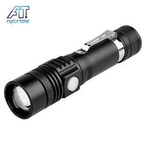 RTS Led Flashlight 800 Lumen Super Bright Powerful T6/l2/v6 Usb Led Torch Power Tips Zoomable Bicycle Light 18650 Rechargeable