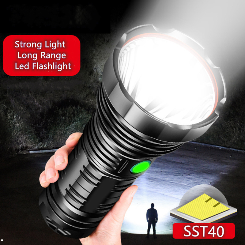 RTS Super Bright Flashlight 2KM Long Range Beam Rechargeable Hunting Flashlight Powerful Spotlight Heavy Duty Torch