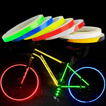 Custom Reflective Sticker for Bike Lighting Stickers Self-Adhesive DIY Rim Outdoor Safety Warning Lighting Sticker for Bicycles