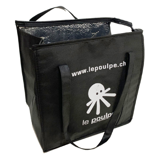 Wholesale Waterproof high quality Large folding non woven Reusable Insulated Totes  Lunch Cooler Carry Bag