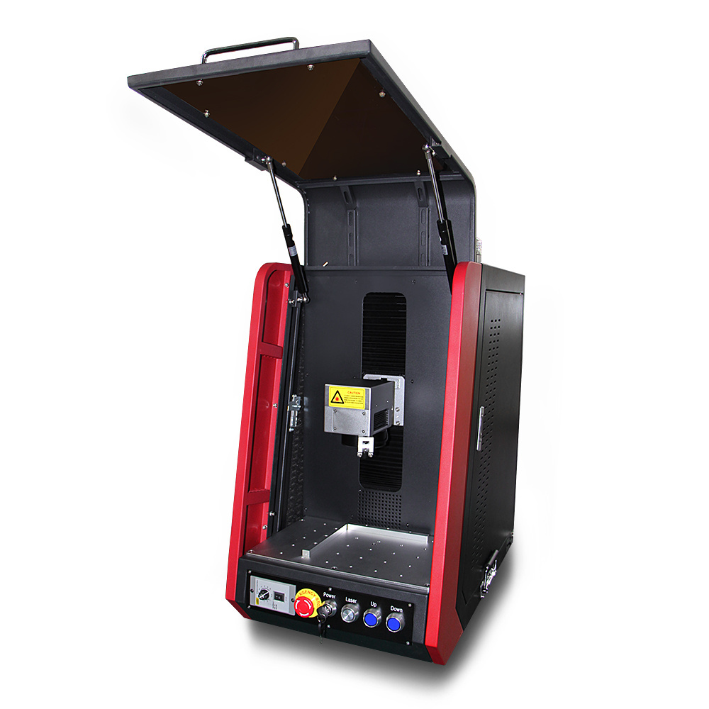 High quality Raycus enclosed 20w mini laser machine for jewelry gold tool metal 50w 60w m7 mopa color machine