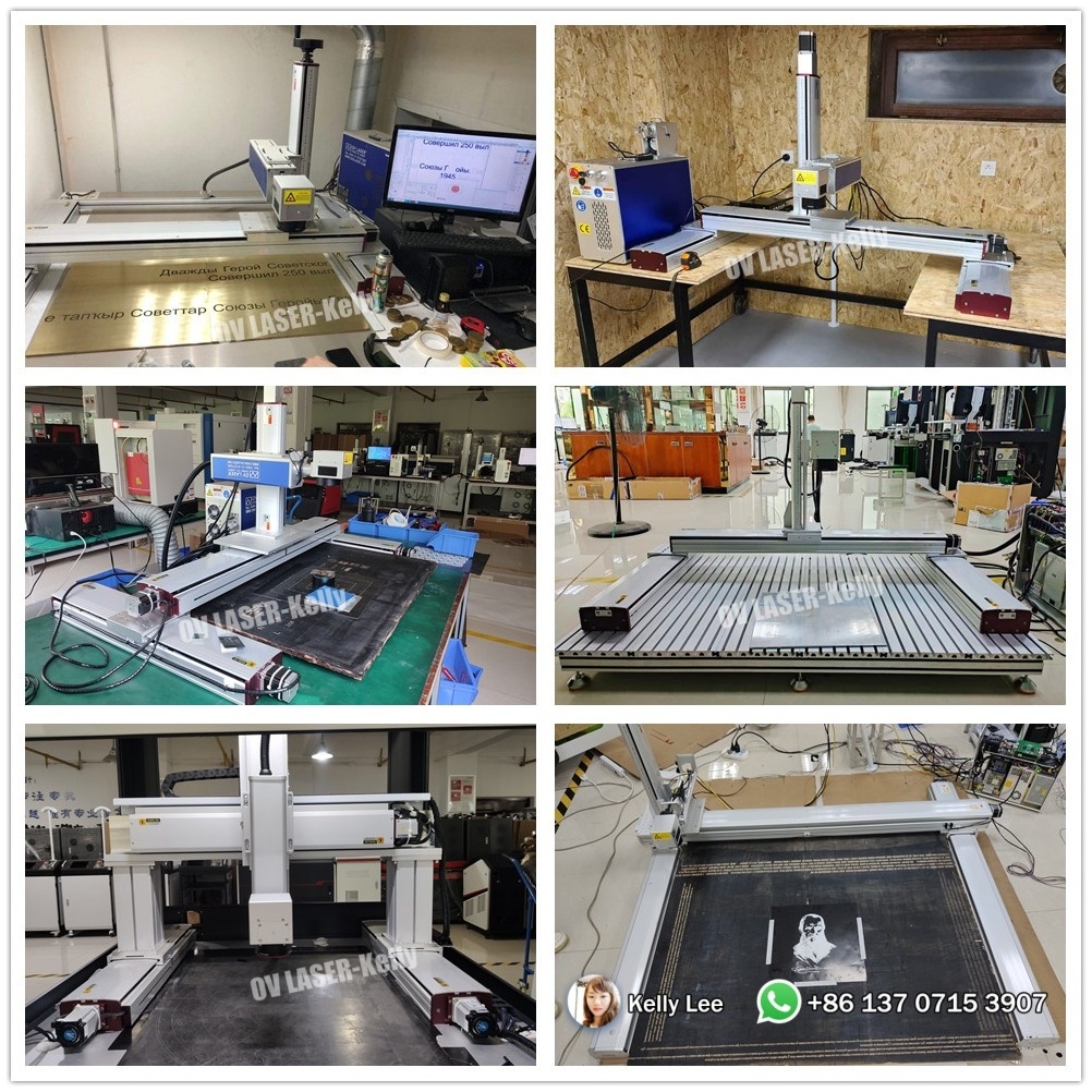 1000*600mm Gantry Fiber Laser Marking Machine XY Moving Laser Engraving Metal Large Format Mirror Ceramic Tile Laser Marker