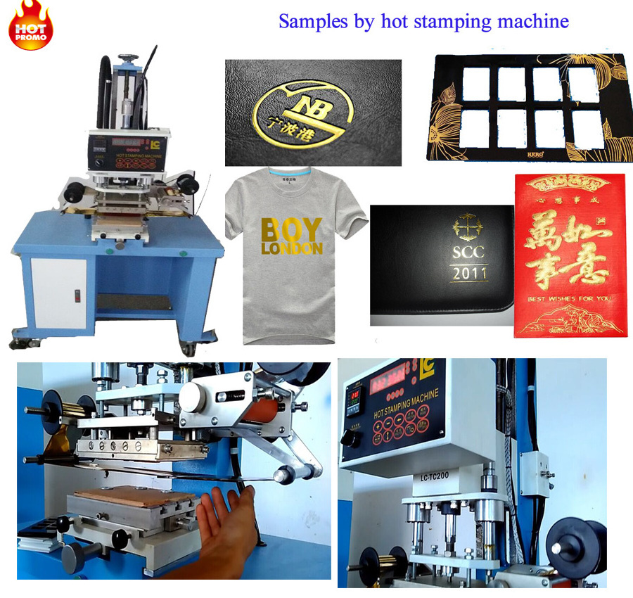 LC Brand Hot stamping machine for plastic sheet/cup plastic product hot foil stamping machine for leather