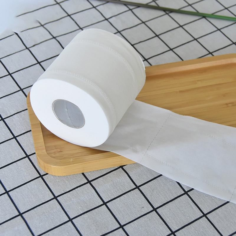 Custom Safe Eco-Friendly Water Soluble Toilet Tissue Paper 100% Bamboo Bleached 2ply 3ply 1ply Core Toilet Sanitary Paper Rolls