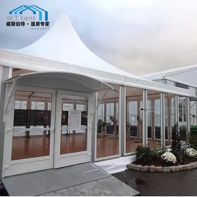 Luxury marquee party large 8X8 /10X10/12x12/ 15x15/ 20x20  Outdoor Canvas Hexagon gazebo Pagoda Tent with waterproof canopy