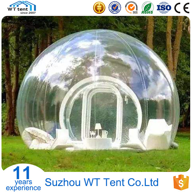 2018 big transparent inflatable clear top party dome tent for events