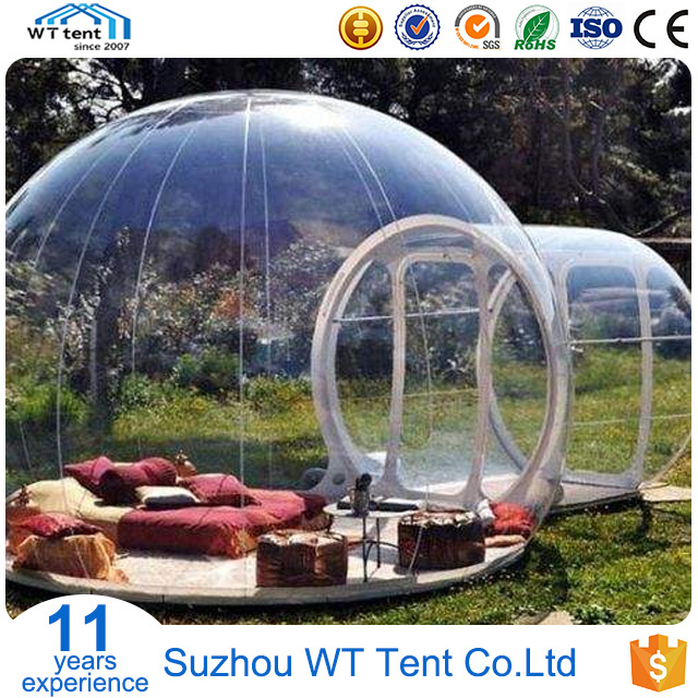 2018 big transparent inflatable clear top party dome tent for events