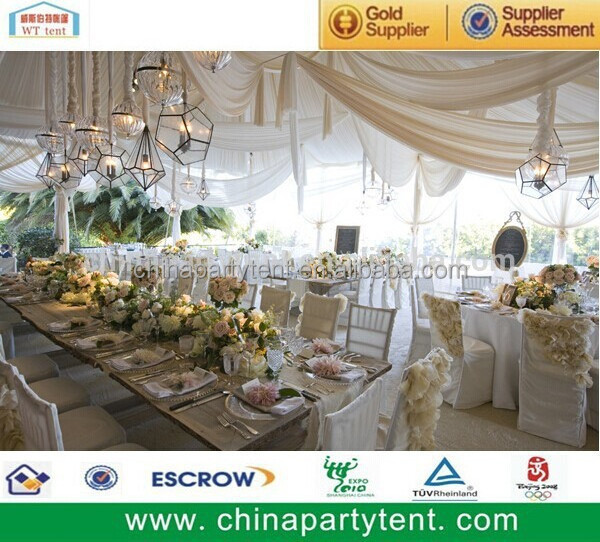 200 - 300 people Luxury Wedding Marquee Tent with Decoration Lining rental party tent  for sales