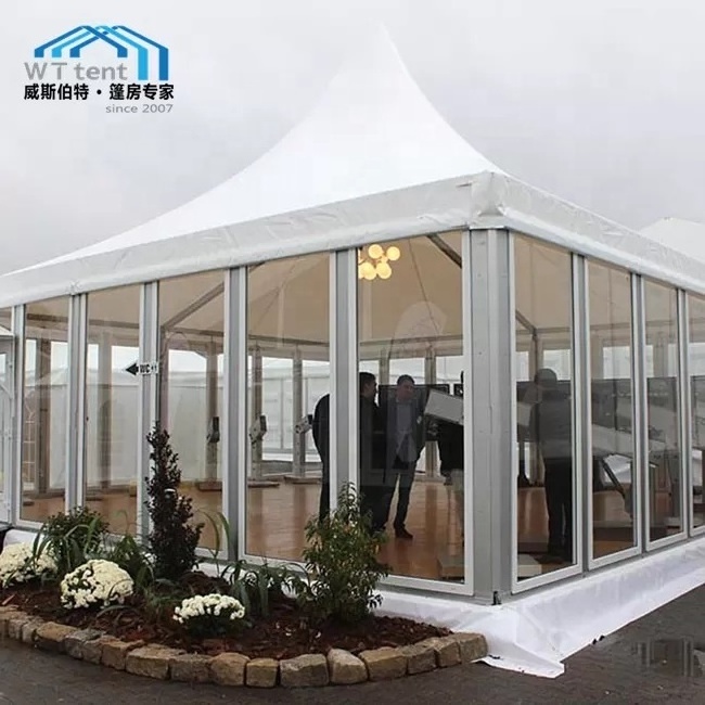 Luxury marquee party large 8X8 /10X10/12x12/ 15x15/ 20x20  Outdoor Canvas Hexagon gazebo Pagoda Tent with waterproof canopy