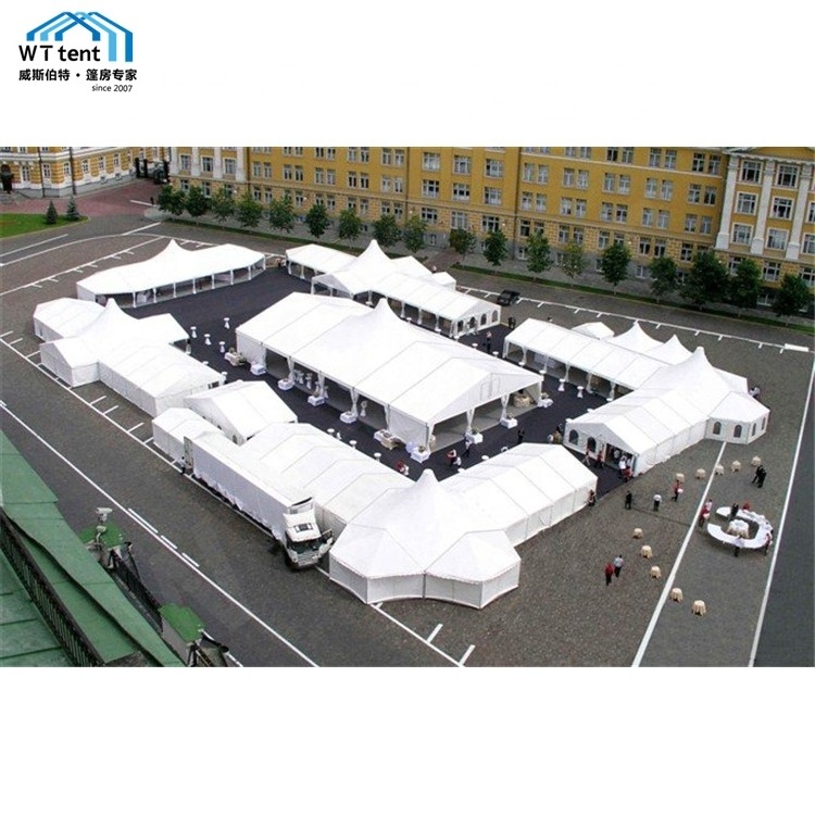 Outdoor Manual Assembly Classic Canopy Tent Outdoor White PVC Trade Show Tent Event For Sale