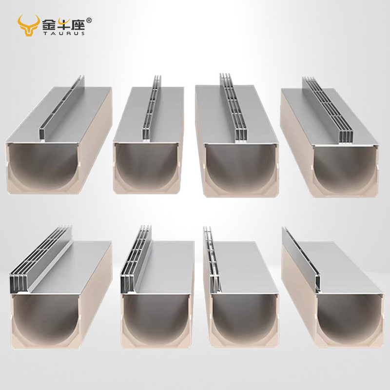 JNZ Best Selling Polymer Concrete U Shaped Drainage Channel  New Type 201/304 Stainless Steel Linear Drainage Ditch