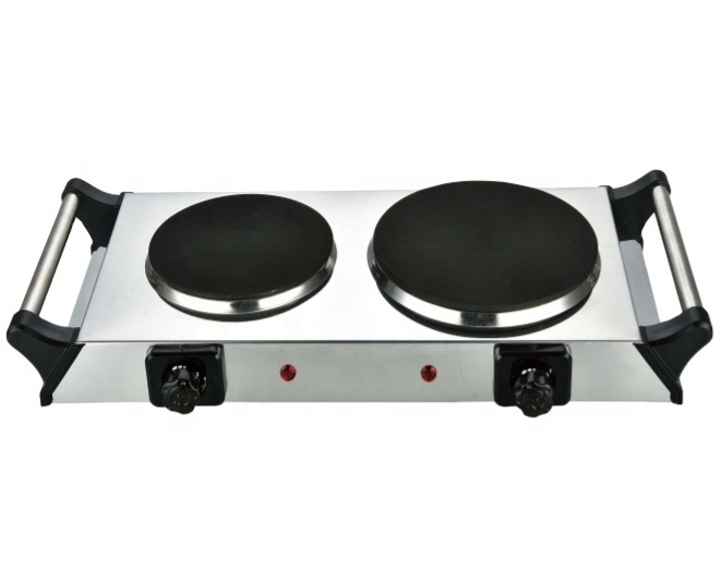 portable handle stainless steel double solid hot plate 2500W