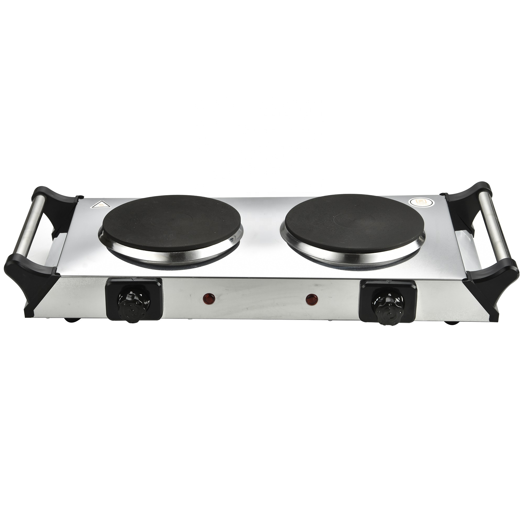 portable handle stainless steel double solid hot plate 2500W