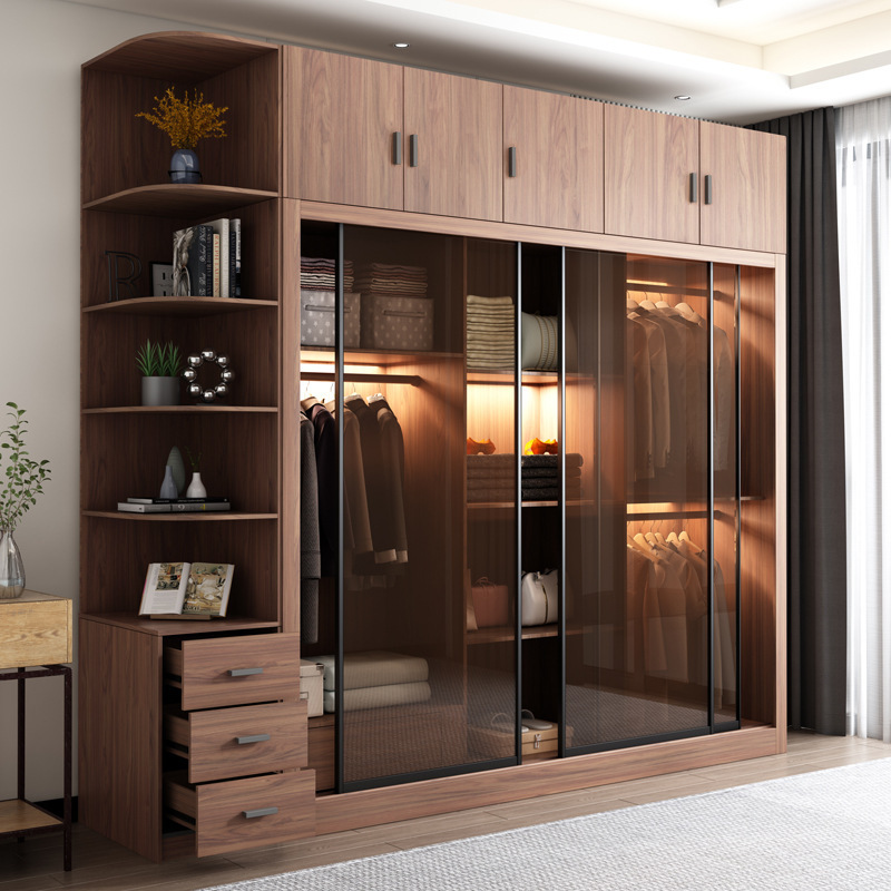 Mdf Glossy Lacquered 3 Doors Closet 1 Set Closets White Armoire Sliding Door Bedroom Cabinet Wardrobe