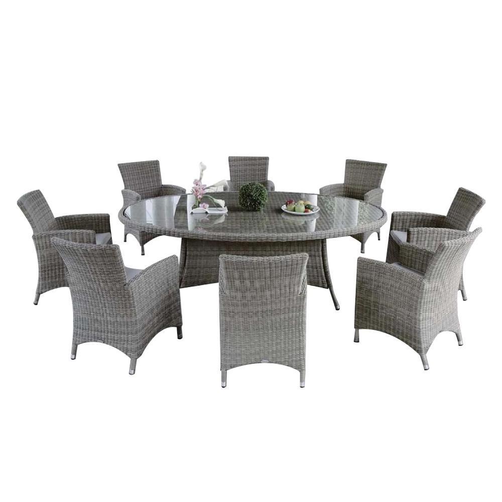 Space Saving Outdoor Furniture Rattan Garden Dining Table And Chair