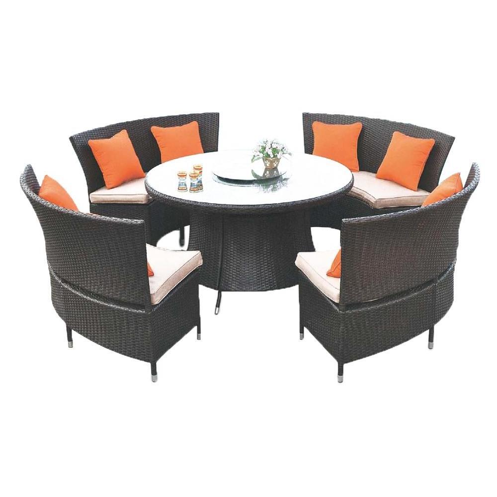 Space Saving Outdoor Furniture Rattan Garden Dining Table And Chair