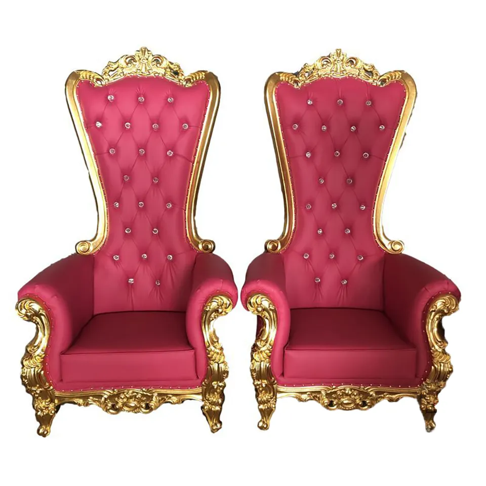 Wedding Rental Large Lion Blue Cheap King And Queen Throne Chairs