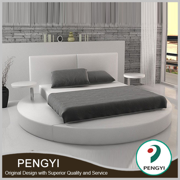 America hot selling modern leather cheap round bed for sale PY-011