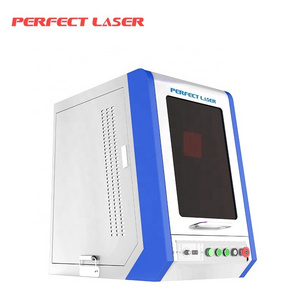 Small desktop closed metal nameplate/military dog plate industrial laser engraving machine