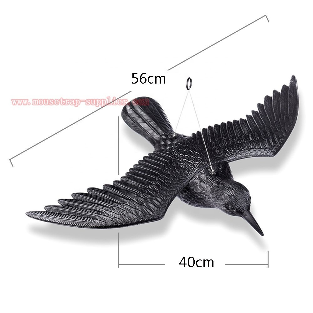 Plastic Flying Raven Falcon Hunting Decoy Bird Deterrent Scarecrow Repellent