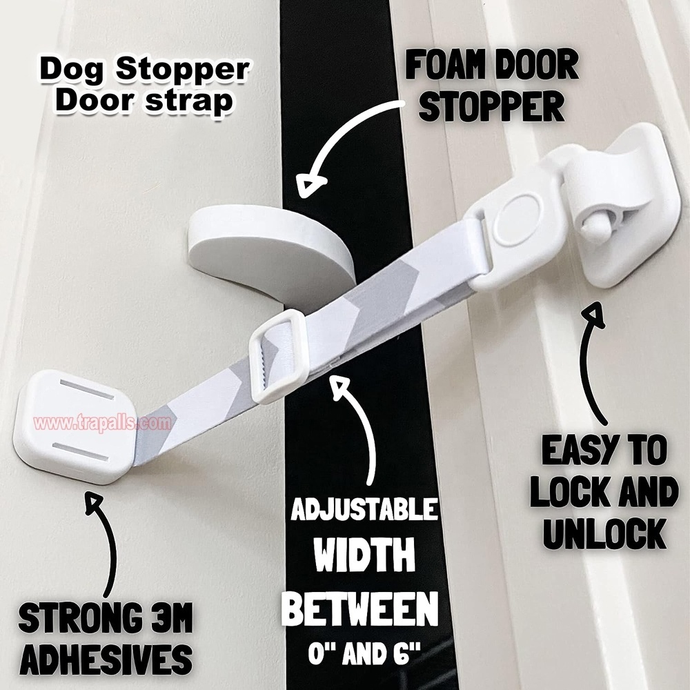 Popular Pet Control Dog Stopper Cheaper Cat Door Replacement Product Adjustable Door Strap For Cat Door Latch