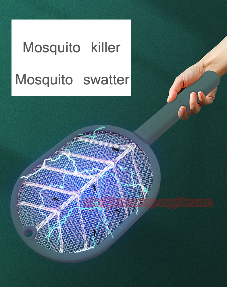 USB Charging Electric Mosquito Fly Killer Swatter with Light and Stand