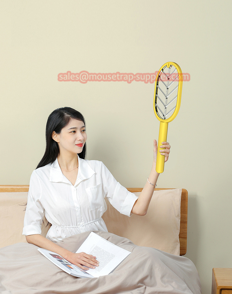 Home USB Charging LED Fly Killer Electric Mosquito Swatter with Base Bug Zapper